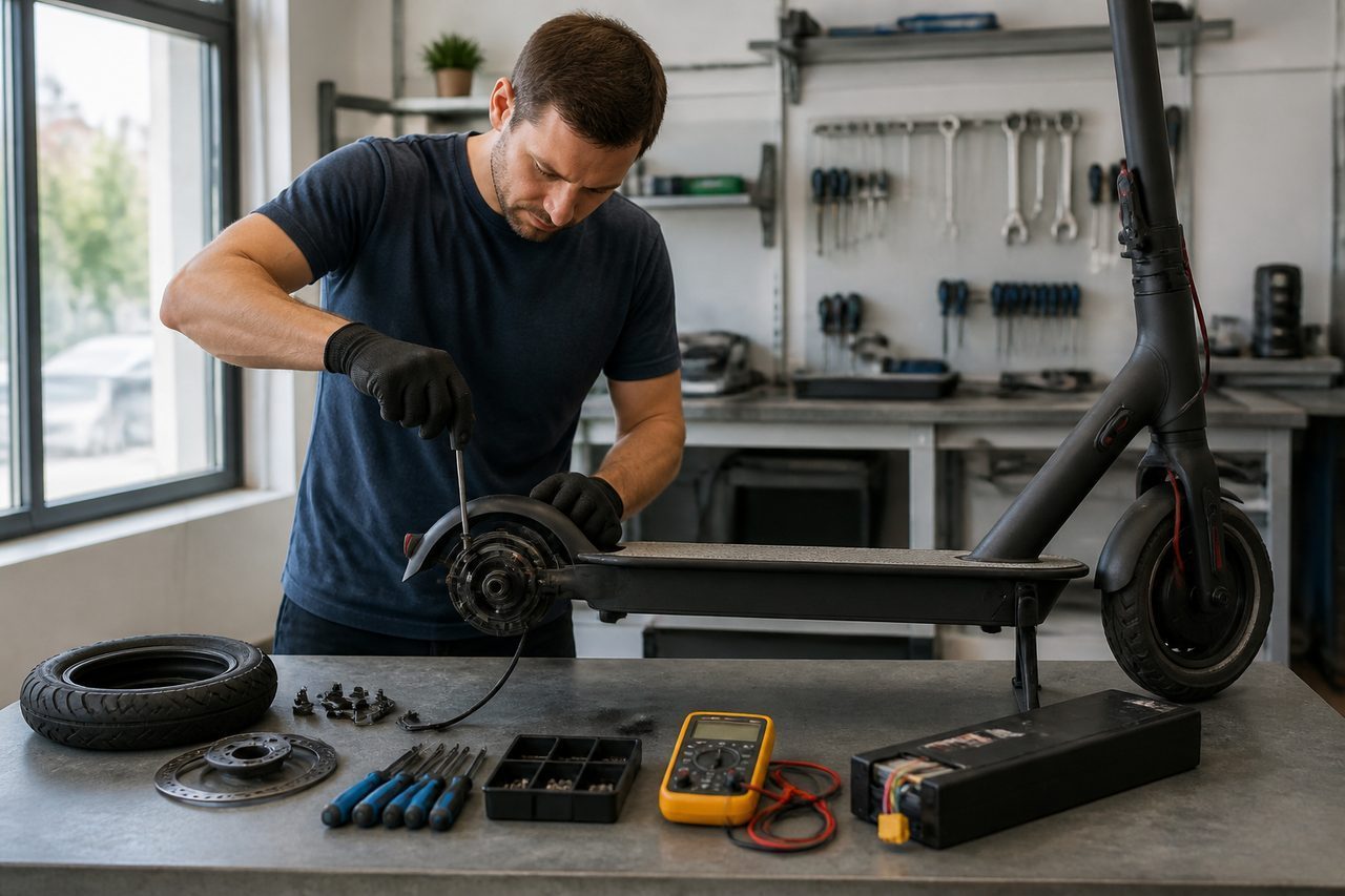 Réparation trottinette électrique : 7 contrôles décisifs avant l’atelier