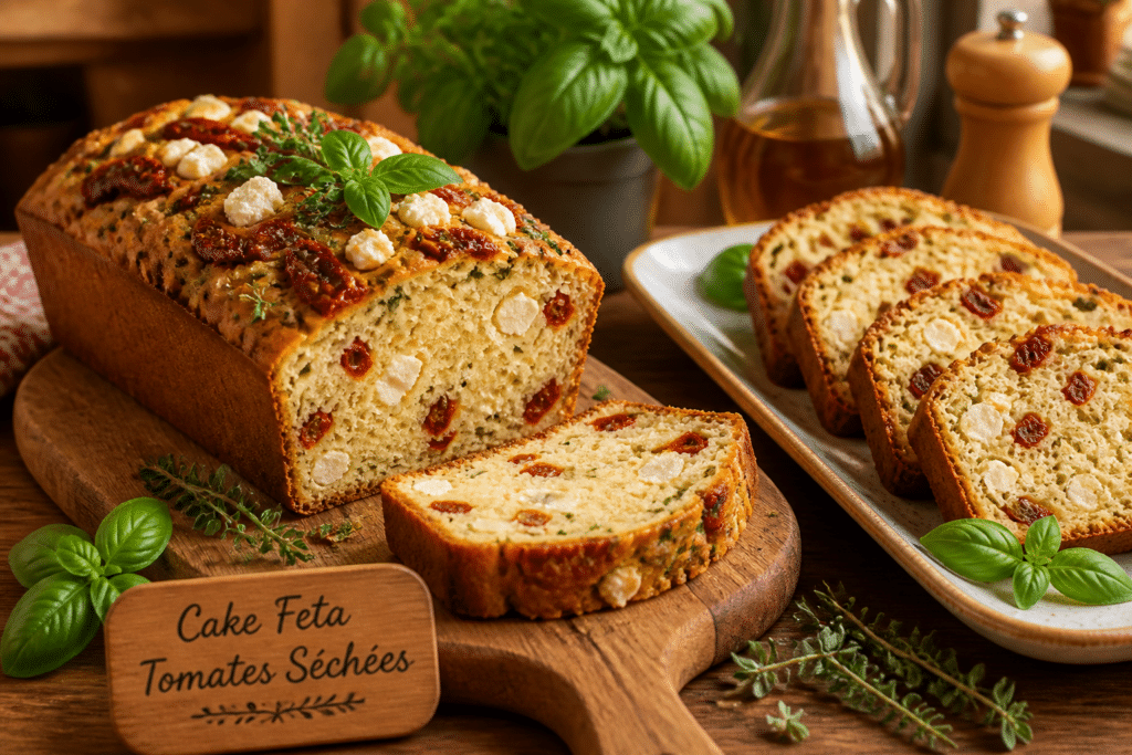 cake feta tomates séchées