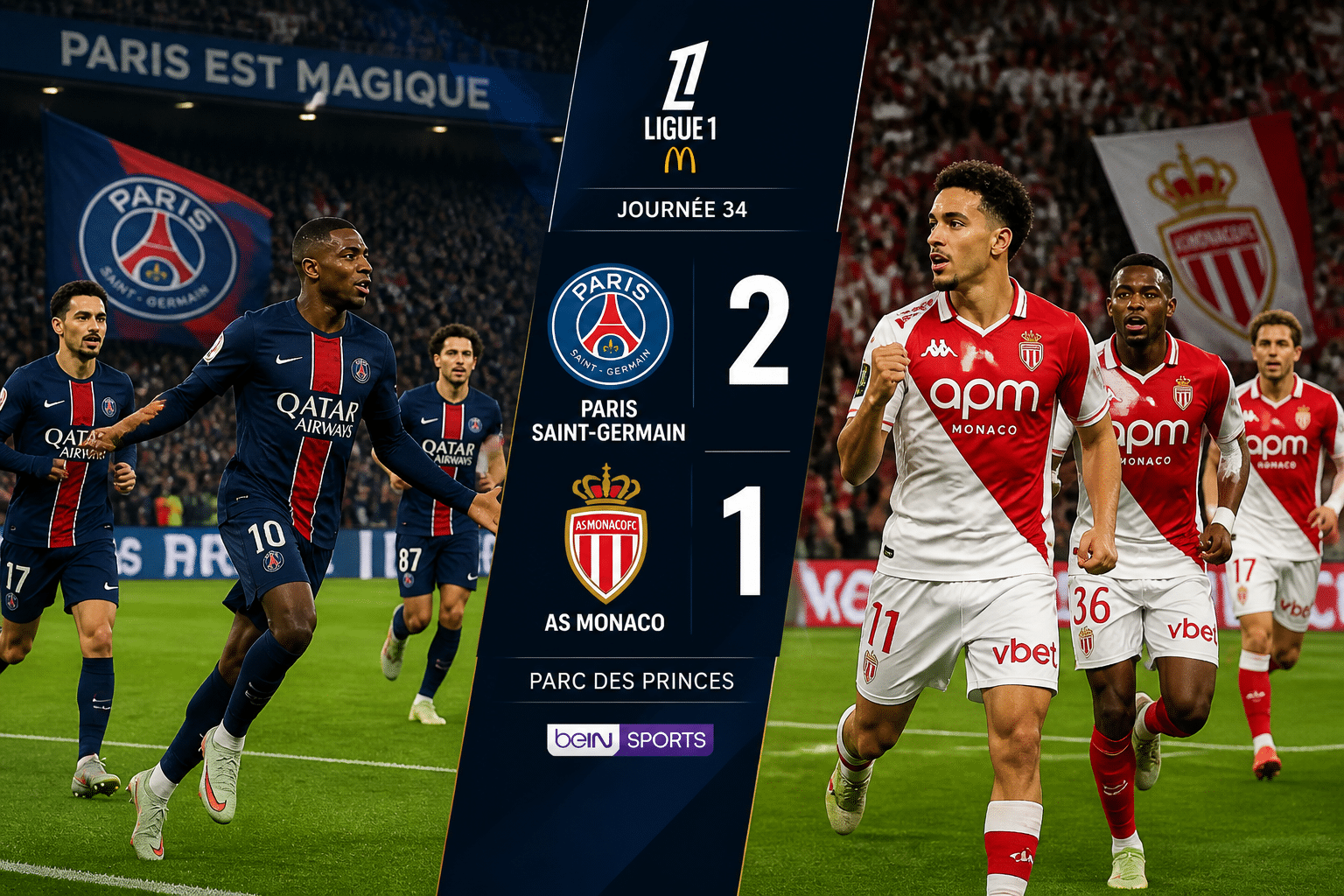 psg monaco chaine