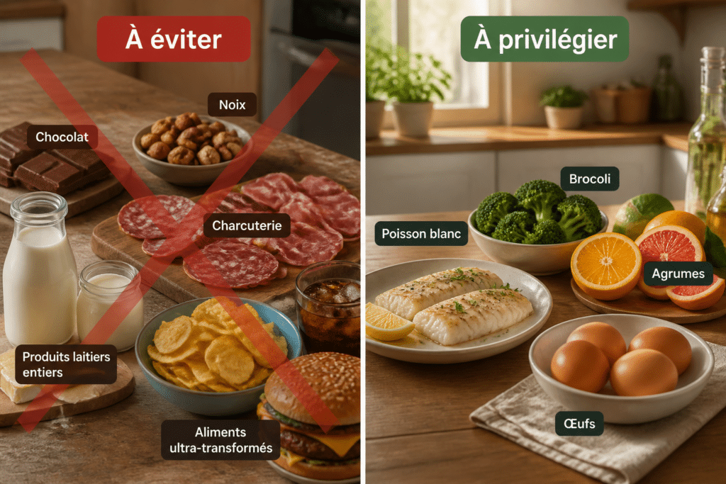 zona alimentation à éviter