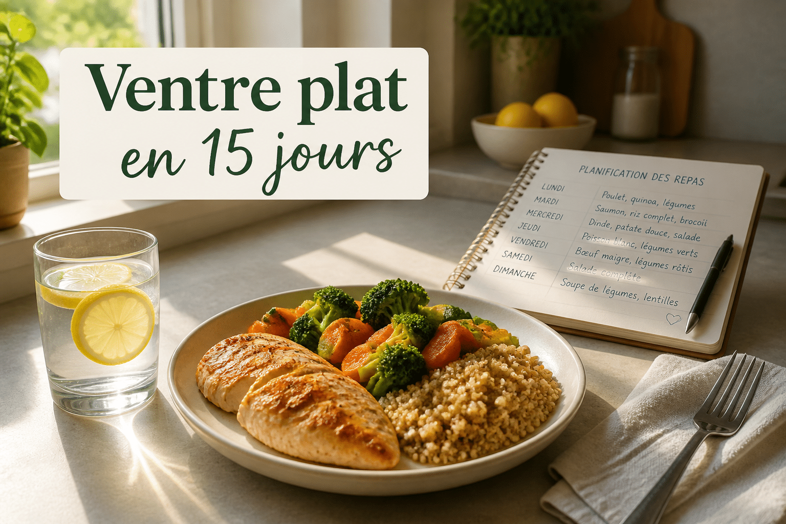 régime ventre plat 15 jours