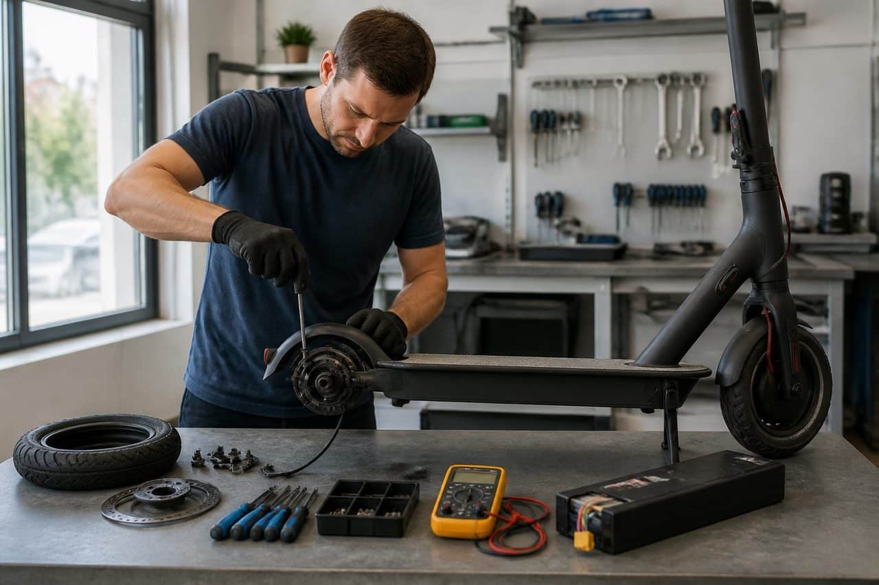 Réparation trottinette électrique : 7 contrôles décisifs avant l’atelier